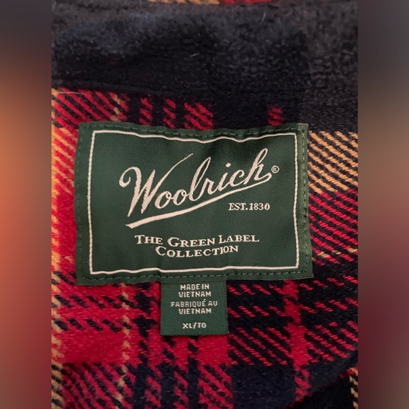 Woolrich The Green Label collection- %100 cotton plaid heavy Shacket Sz XL - Picture 9 of 13